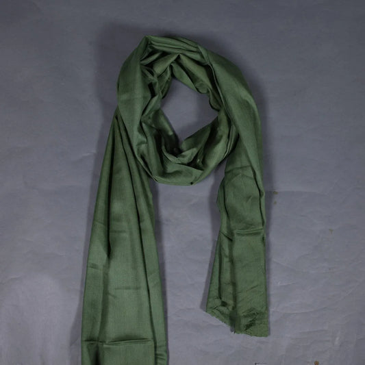 Hunter Green GI Certified Handwoven Pashmina Stole