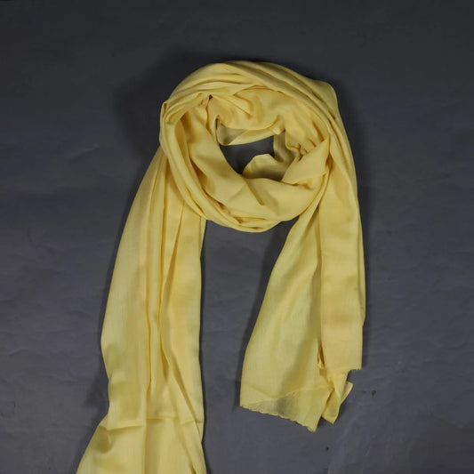 Lemon Yellow GI Certified Handwoven Pashmina Stole