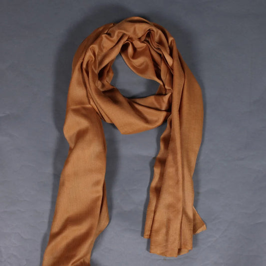 Tawny Brown GI Certified Handwoven Pashmina Stole