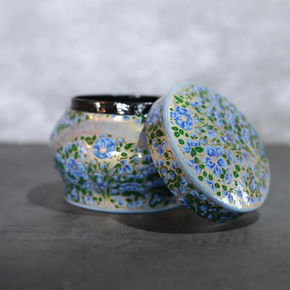 Paper Mache Candy Jar Blue<br>  Colour  