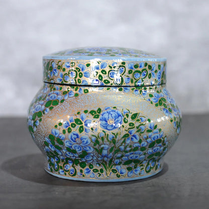 Paper Mache Candy Jar Blue<br>  Colour  