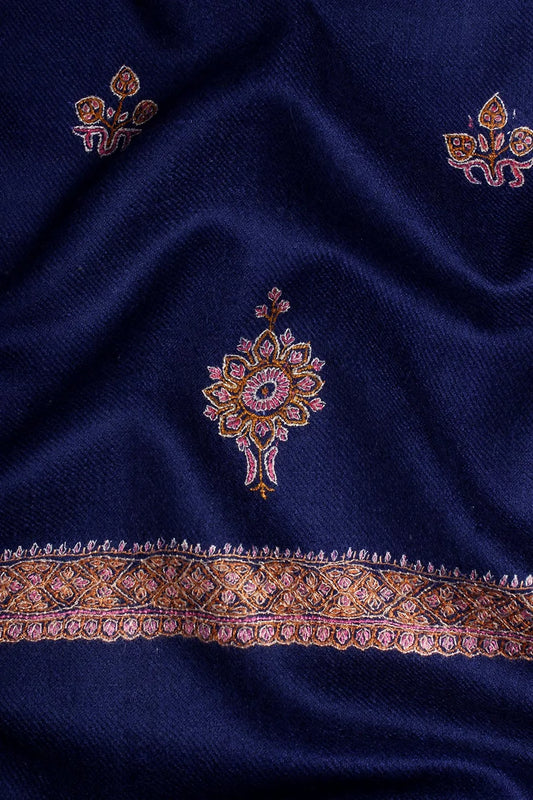 Blue Pashmina Jaali With Doordar