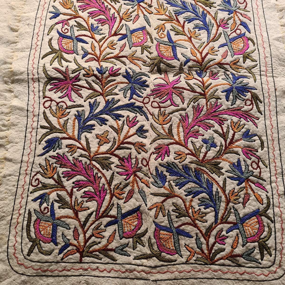 FLORAL DESIGN HANDMADE AARI EMBROIDERED NAMDA 6X4 FT