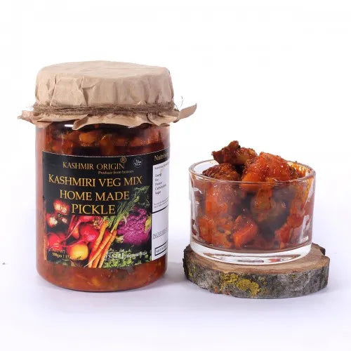 Kashmiri Mixed Veg Pickle Mix  500gm| Homemade with Zero Preservatives| No Artificial Colors & Flavors