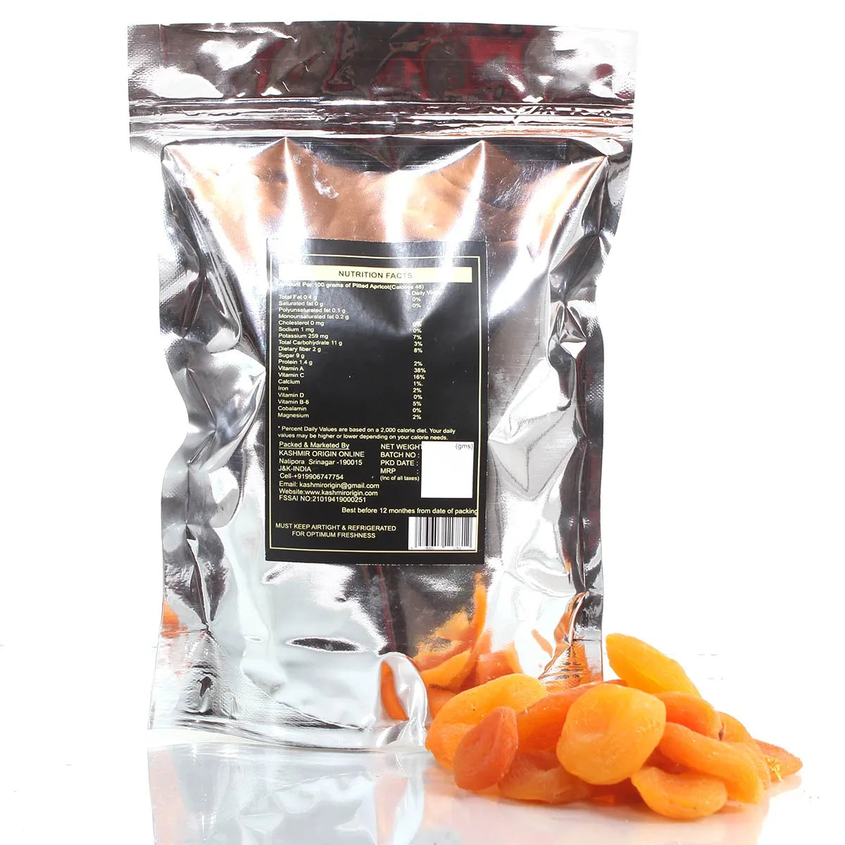 Kashmir Origin | Dried  Pitted apricot  | Seedless